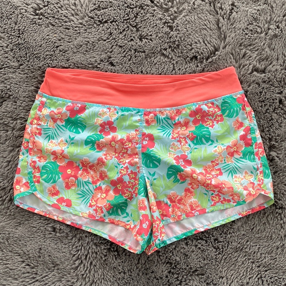 Hawaiian floral swim shorts